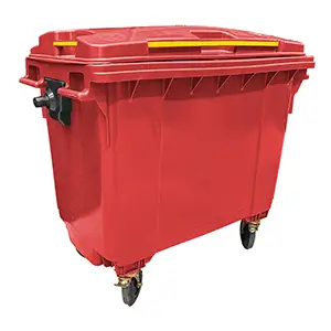 Contenedor de Basura 1,100 litros color Rojo