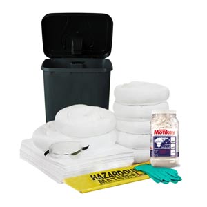 Kit para control de derrames de aceite de 20 galones.