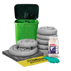 Kit para control de derrames universales de 20 galones.