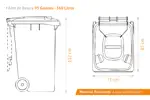 Su capacidad de 360 litros reduce la frecuencia de vaciado, optimizando la gestión de residuos en centros comerciales, fábricas y complejos residenciales
