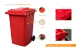 Disponible en varios colores para facilitar la clasificación de residuos y fomentar el reciclaje