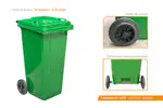 Equipado con ruedas resistentes, permite un traslado sencillo incluso cuando está lleno, optimizando el manejo de residuos.