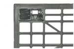 Tarima de plastico con base uniforme ideal para cargas en cajas de cartón en envíos y almacenaje.