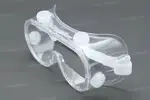 Goggles con banda elástica ajustable para estabilidad en movimiento; adecuados para tareas industriales y manejo de químicos líquidos o en aerosol.