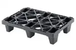 Tarima de plastico HalfPallet 80 x 60 cm, anidable y ligera, ideal para retail, almacenes y exportaciones.
