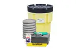 Kit Antiderrames Universal 65 galones: control seguro de derrames industriales de aceites, químicos y solventes.