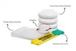 Absorbentes solo Aceite: capturan diésel, gasolina y lubricantes mientras repelen el agua.