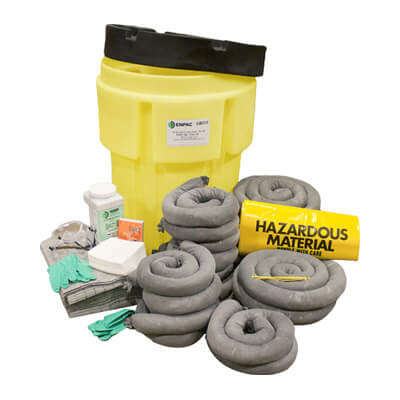 Kit antiderrames 65 galones para derrames universales. Incluye contenedor HDPE.